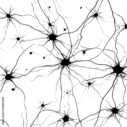 Neuron cells brain cells nerve cells neural network biology medical science system connections structure 100 char