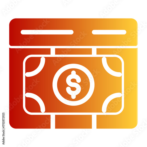 Business Liquidity Revenue Management icon from the Financial Projection icon collection (Glyph Gradient Style)