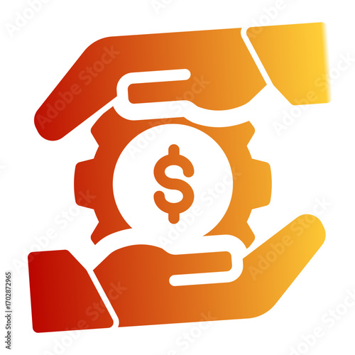 Finance Loan Funding Trust icon from the Financial Projection icon collection (Glyph Gradient Style)