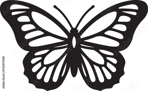 Elegant Silhouette Butterfly Graphic