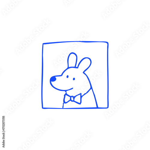 Simple black outline emoticon face with closed eyes and a small green heart above the head