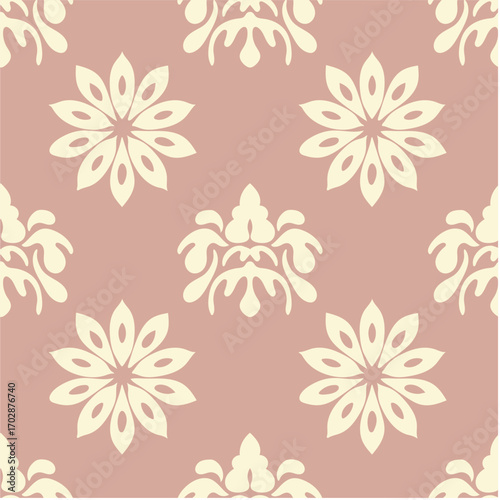 vector seamless pattern with floral and plant theme