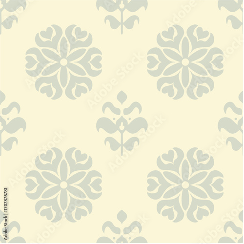 vector seamless pattern with floral and plant theme