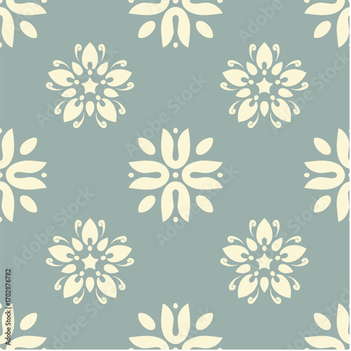 vector seamless pattern with floral and plant theme