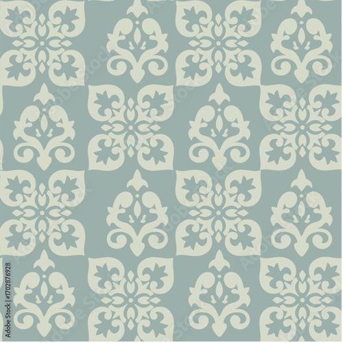 vector seamless pattern with floral and plant theme