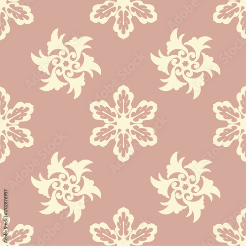 vector seamless pattern with floral and plant theme