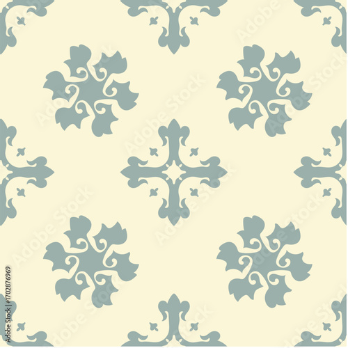 vector seamless pattern with floral and plant theme