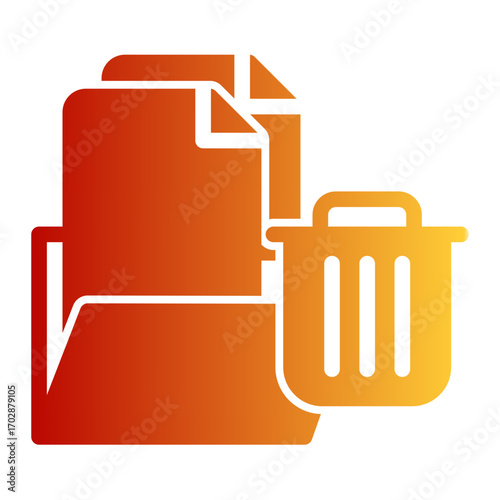 Broom Data Scrubbing Delete (Glyph Gradient Style)