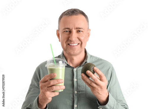 Mature man with glass of ve...