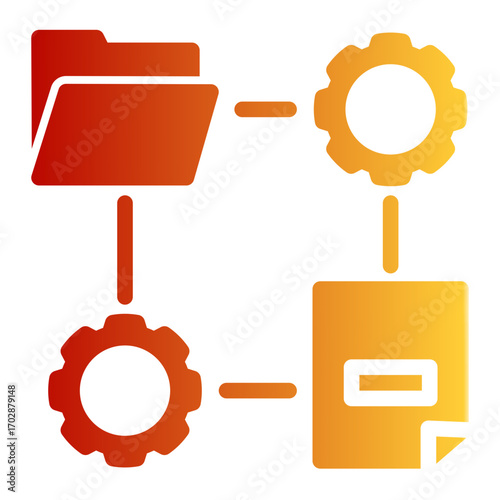 Data Flow Transfer Tracking (Glyph Gradient Style)