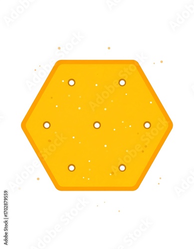 Hexagonal cracker, top view