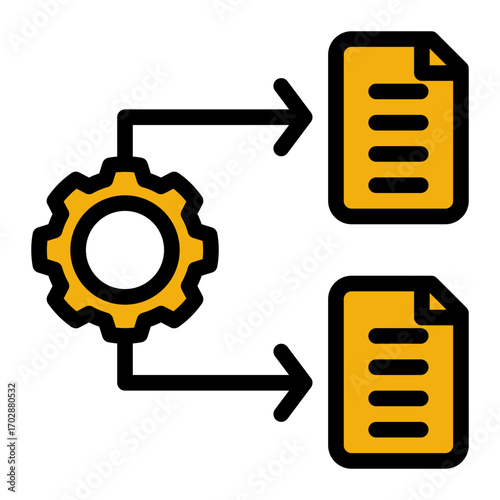 Link Data Synchronization Merge (Glyph Color Lineal Style)