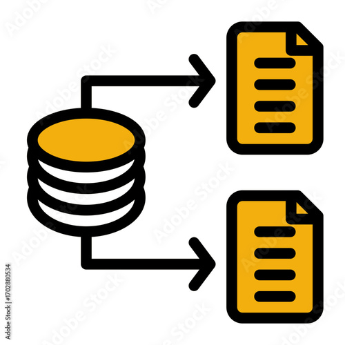 Database Repository Vault (Glyph Color Lineal Style)
