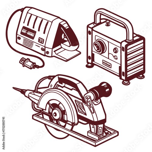 Welding Machine Vector Illustration | Arc, MIG & TIG Welding Equipment Icon