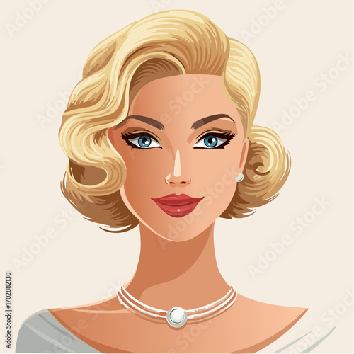 Retro Frauenportrait