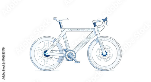 Futuristic Bicycle Concept: A Blend of Cycling and Technology with Innovative Circuit Designs