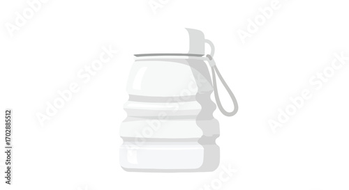 Reusable collapsible water bottle, perfect for outdoor activities and travel, promoting sustainability and hydration in a modern world