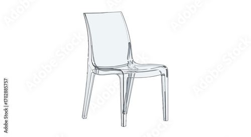 Transparent Phantom Chair: Modern Design Icon with Ghostly Clarity for Minimalist Spaces or Contemporary Interior Styling