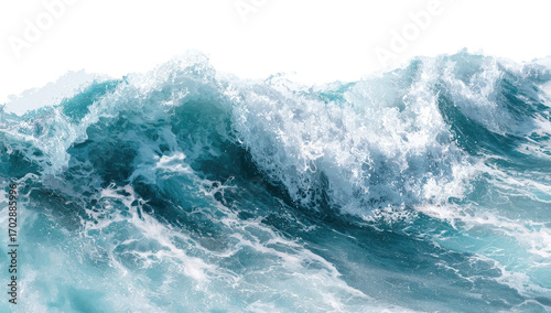 Powerful ocean waves crashing (4)