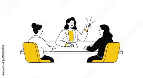 Dynamic team collaborates effectively in modern meeting room, sharing ideas with enthusiasm