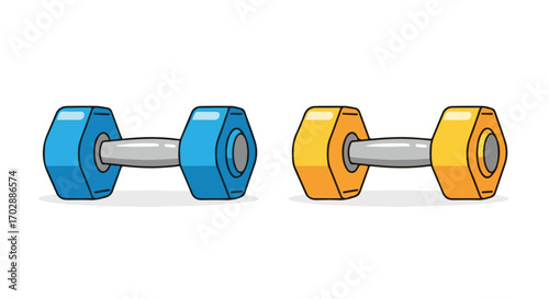 Colorful dumbbell pairs on a clean background, representing diverse fitness choices and exercise equipment options available for workouts