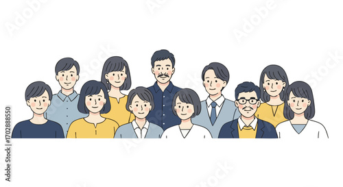 Diverse team smiling together, representing collaboration and modern workplace success.