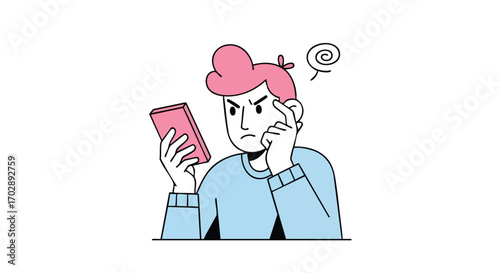 Frustrated Man with Smartphone A Modern Dilemma