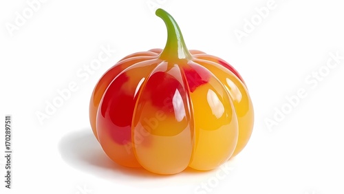gelly fruite with white background