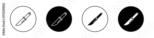 knife icons vector graphics collection on white background