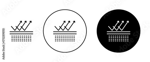Wrinkles face reflection icons vector graphics collection on white background