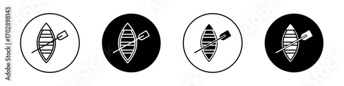 Wooden boat icons vector graphics collection on white background
