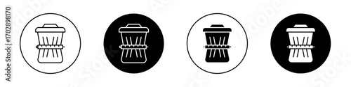 Waste reduction icons vector graphics collection on white background