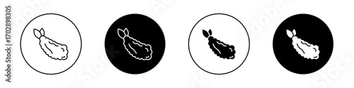 Tempura icons vector graphics collection on white background