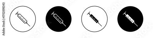 Syringe icons vector graphics collection on white background