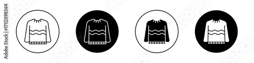 Sweater icons vector graphics collection on white background