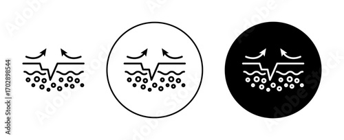 Skin healing icons vector graphics collection on white background