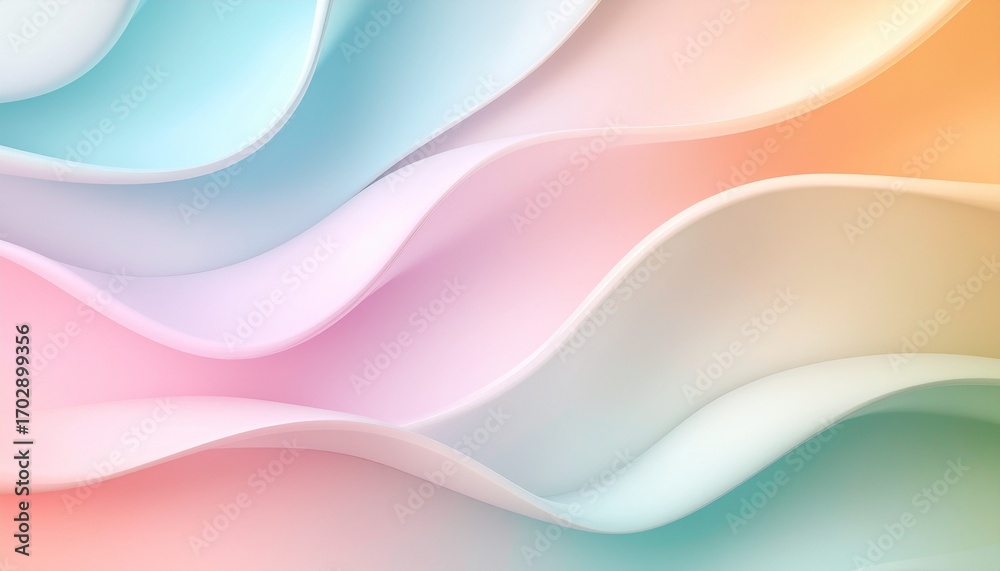 Obraz premium Pastel Wave Abstract Background Soft Gradients and Smooth Curves