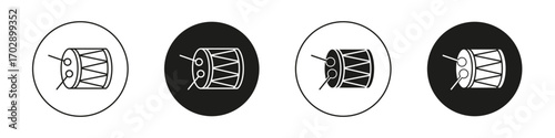 Muslim drum icons vector graphics collection on white background