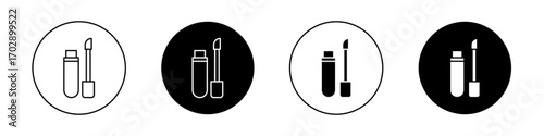Lip gloss icons vector graphics collection on white background
