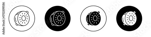 Kiwi icons vector graphics collection on white background