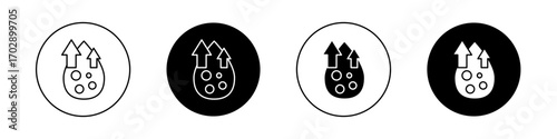 High cholesterol icons vector graphics collection on white background