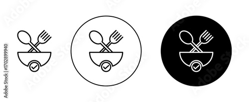 Food safety icons vector graphics collection on white background