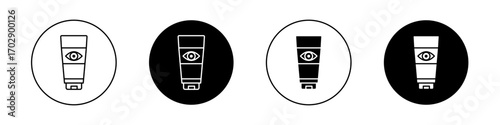 Eye cream icons vector graphics collection on white background