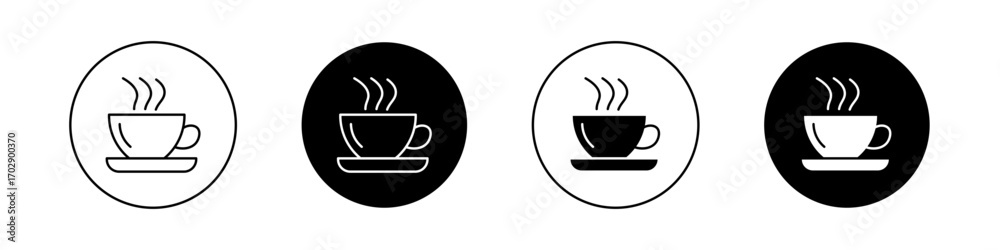 Cup of coffee icons vector graphics collection on white background Cup of coffee icons vector graphics collection on white background