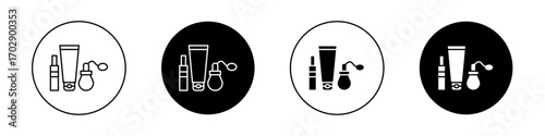 Cosmetics icons vector graphics collection on white background