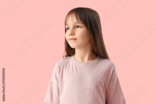Portrait of cute little gir...