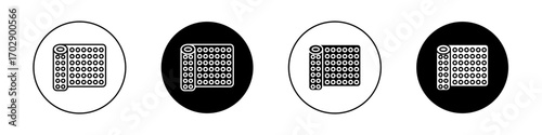 Bubble wrap icons vector graphics collection on white background