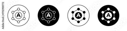 Antioxidant icons vector graphics collection on white background