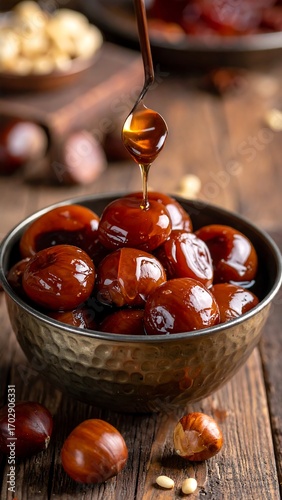 Sweet chestnuts in a bowl