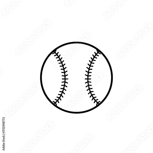 Baseball Simple Line Art Black and White Sport Equipment Game Day high quality professional